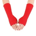 thumbnail image 5 of IDALL Gloves for Cold Weather,Fingerless Gloves Arm Warmers Gloves Winter Long Fingerless Gloves For Women Thumb Hole Gloves Mittens For Women And Men Winter Gloves,Gloves for Women Red, 5 of 5