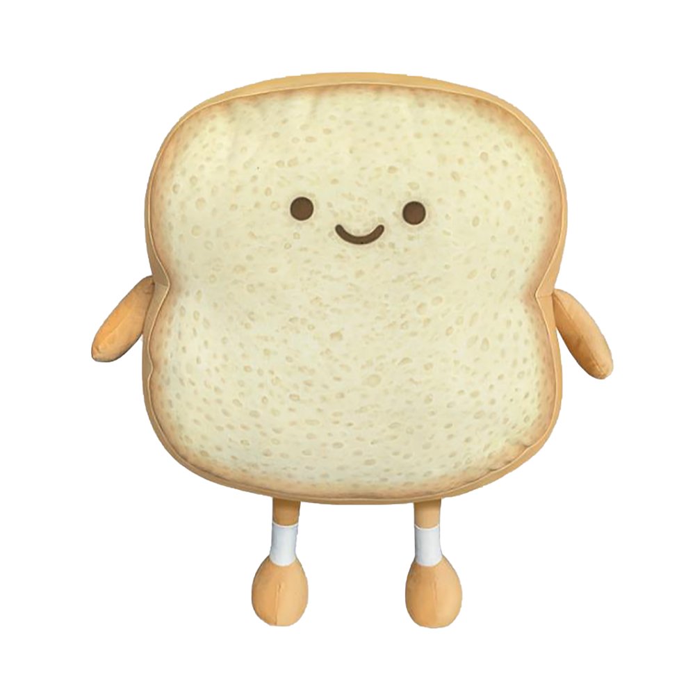 Toast Sliced Bread Pillow,Bread Shape Plush Pillow,Facial Expression
