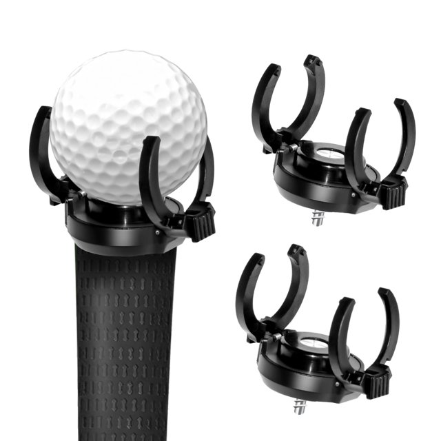 Shu-Ran 2 Pack Récupérateur de Balles de Golf Magnétique, Attrape-Balles à Visser pour Bout de Putter, Outil de Ramassage de Balles de Golf et Clubs avec Griffe Pliable, Installation Facile & Sans Perçage Requis