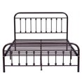 thumbnail image 5 of Alazyhome Vintage Queen Metal Platform Bed Frame with Storage and Tools, Brown, 5 of 5