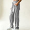 thumbnail image 6 of ClodeEU Women's Drawstring Elastic Waist Jogger Pants,Casual Loose Solid Color Pant With Pockets ,Women's Plus S, 6 of 6