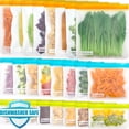 thumbnail image 1 of Bolsas reutilizables para almacenar alimentos Qinline, paquete de 24 unidades, 8 litros, 8 sándwiches y 8 aperitivos, 1 of 7