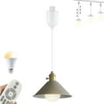thumbnail image 1 of FSLiving Adjustable Levitate Track Pendant Light H-Type Retractable Lift Track Lamp with Khaki Metal Cone Shade Remote Control Dimmable Color Changing Light for Kitchen Island Living Room - 1 Light, 1 of 8