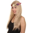 thumbnail image 3 of HPO Adult Women's Blonde Queen Wig, Long Fancy Costume Hair, Crown With Wigs for Halloween & Cosplay, 3 of 8