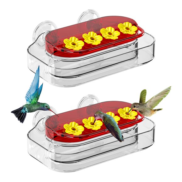 Comedero para colibríes de ventana Redboat, paquete de 2, 300 ml, plástico
