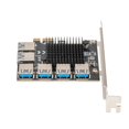 thumbnail image 4 of Pcie USB 3,0 1 a 6 Oro Ranura Pci-e Pci Express Riser Tarjeta 1x a 16x Multiplicador Feliz Sencillez, 4 of 5