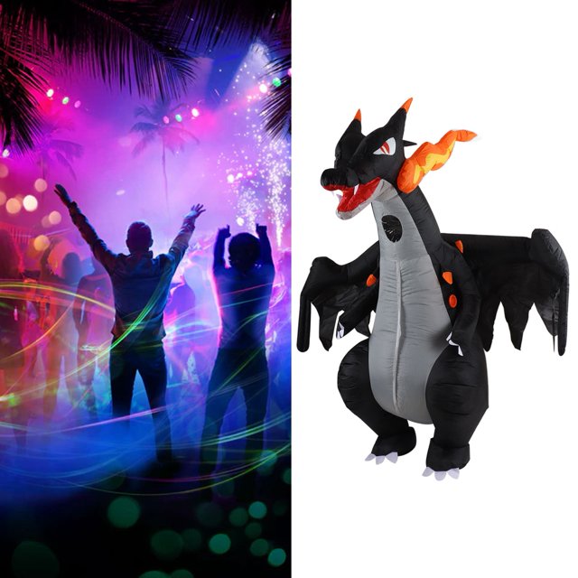 Inflatable Costume Waterproof with Luminous Funny Animal Adult Inflatable Costume Dress Cosplay Suit Perfect for
