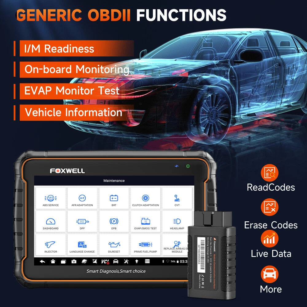 [Second Hand] FOXWELL GT60 Bidirectional All System OBD2 Scanner Diagnostic Tool with BM310 Battery Tester