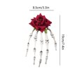 thumbnail image 3 of Isvgxsz Clearance Halloween Hand Bone Shape Hair Clip, Skeleton Claws Skull Hand Hair Barrette, Alloy Skull Hand Hairpin, Zombie Punk Rock Horror Hair Accessories for Women Girls, 3 of 6