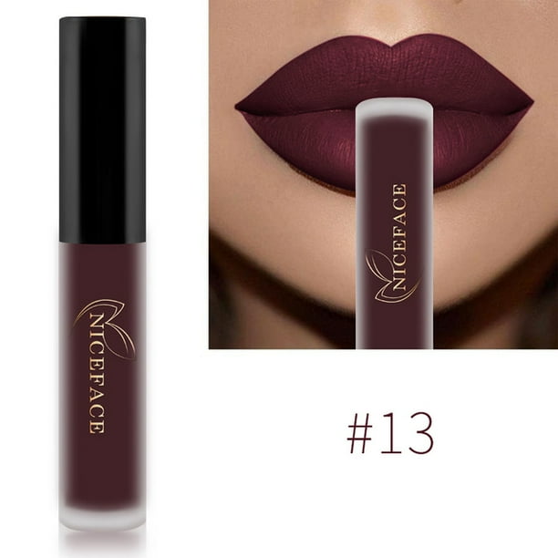 NICEFACE-pintalabios líquido de 29 colores, maquillaje resistente al agua, brillo de labios rojo mate, tinte de labios desnudo de larga duración, pigmento de maquillaje, cosméticos