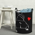 thumbnail image 6 of Daiia Animal Bulldog Round Laundry Basket with Handles Thickened Waterproof Circular hamper,Dirty Clothes Storage Basket for Bedroom,Bathroom,College Dorm-Small, 6 of 6