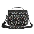 thumbnail image 2 of Dinosaur and Leaf Black Pattern Insulated Lunch Box for Women Men, Medium Leakproof Cooler Bag with Adjustable Strap, 10"x6.7"x8", 2 of 6