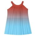 thumbnail image 6 of Moocorvic Toddler Girls Dresses Summer Clothes Little Girl Halter Dress Kids Gradient Printed Casual Sundress 4-5 Years,Blue, 6 of 9
