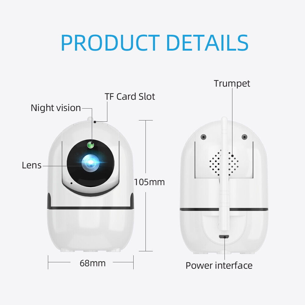 Wireless-Security-Camera, Wi-Fi Camera, Baby-Monitor, Nanny-Cam, and Home-Surveillance IP-Camera, Night Vision