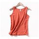 thumbnail image 2 of Fashion Cotton Linen Women Tank Top Casual Loose Sleeveless O-neck Side Spilt Summer Tops Camis 120860WTA zhangmengya LED, 2 of 2
