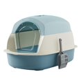 thumbnail image 2 of with Easy Clean Fully Enclosed Cat Toilet Front Entry Top Exit Durable for Blue, 2 of 9