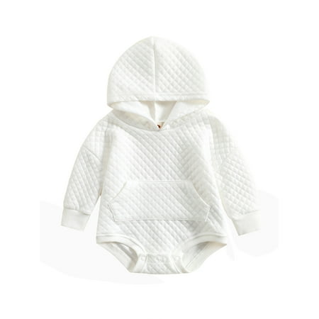 

Bagilaanoe Newborn Baby Girl Boy Oversized Romper Sweatshirt Long Sleeve Hooded Bodysuit Pullover 6M 12M 18M 24M Fall Tops