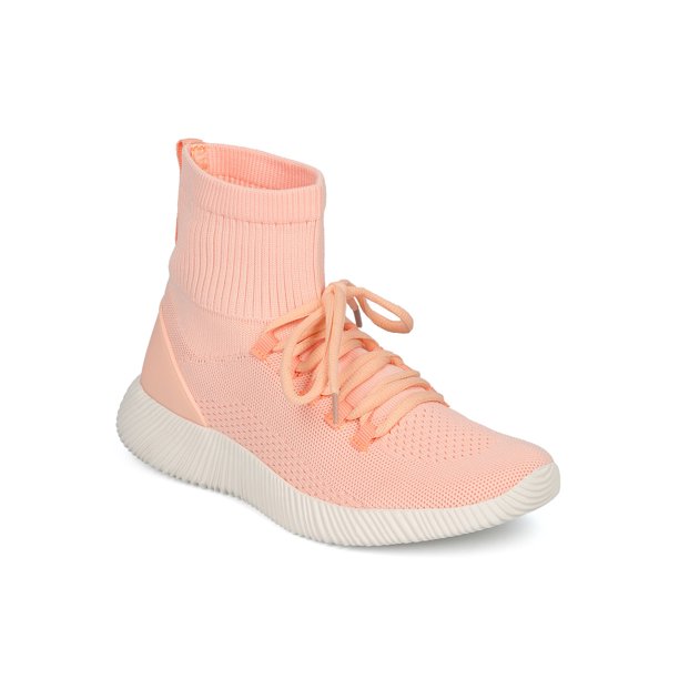 women's edie knit lace up high top sneakers