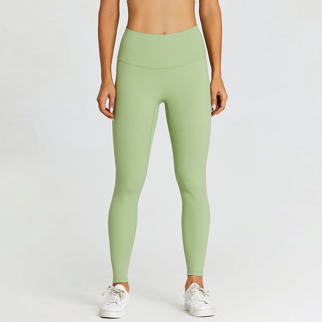 Pantalones de yoga desnudos para mujer, línea No Embarrassment, cintura alta, levantamiento de cadera, leggings ajustados, pantalones deportivos de fitness