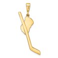 thumbnail image 3 of 14k Yellow Gold Hockey Goalie Stick Puck Glove Necklace Charm Pendant Sport, 3 of 8