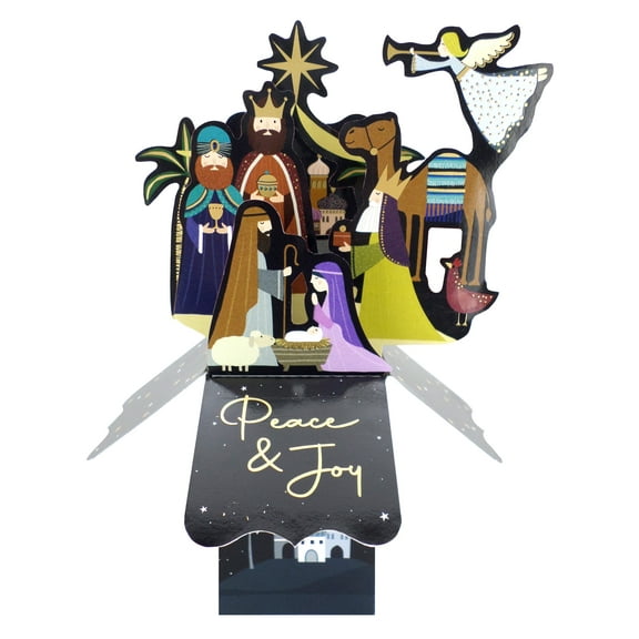 Second Nature Christmas Clever Cube Pop Up Card Nativity