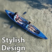 Sea Eagle 473RL RazorLite Inflatable Kayak - Lightweight, Drop Stitch, High Speed Inflatable Kayak for Touring - Solo or Tandem - w/Tall Back Seat(s), Paddle(s), Backpack, Skeg and Pump- Pro Package