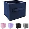 all Storage Bins,Collapsible Fabric Storage Organizer 9.0"x7.5"x7.5",Mini Storage Box,fit for closet, living room, bookshelf, Kids clothes and toys storage and organization Blue