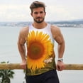 thumbnail image 6 of Fuzoiu butterflies flying near sunflower in field Men's Workout Tank Tops,Sleeveless Gym Shirt Quick Dry,Fitness Bodybuilding T-Shirt,Muscle Athletic Workout Tee-X-Large, 6 of 7