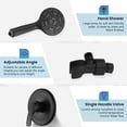 thumbnail image 4 of Wowow Single Handle 7-Spray Shower Faucet 1.8 GPM with Handheld Shower and High Pressure in Matte Black (Valve Included), 4 of 7