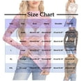 thumbnail image 3 of bnaln Women's Long Sleeve Mesh Tops Mock Neck Sheer Blouse See Through Floral Lace Tops Crew Neck Summer Slim Fit T-Shirts Y2k Going Out Tees Party Clubwear Shirts Vacation Outfits, 3 of 7