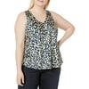 NIC+ZOE Women's Ink Splatter Tank, Green Multi, SM