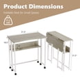 thumbnail image 5 of Ktaxon Wood Folding Computer Desk Office Laptop PC Work Table Home Drawer & Keyboard Tray, Gray, 5 of 6