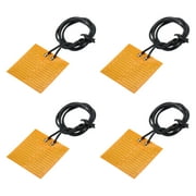 Uxcell Heater Film Heating Plate 4.2W 5V Polyimide Heat Pad Adhesive PI Heater Element Film 32mmx32mm Heater Strip, 4pcs