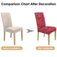 thumbnail image 7 of Decorative Bohemian Paisley Dining Chair Covers 4 Pack Vintage Floral Ethnic Retro Colorful Pattern Washable Polyester Stretch Slipcovers Removable Protector for Classic Dining Room, 7 of 7