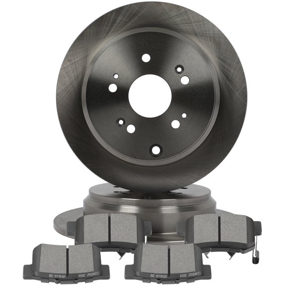SCITOO Brake and Rotors Kits Rear Brake Rotors and Ceramic Brake Pads Fit For Acura RDX 2010-2018 For Honda CR-V 2005-2016