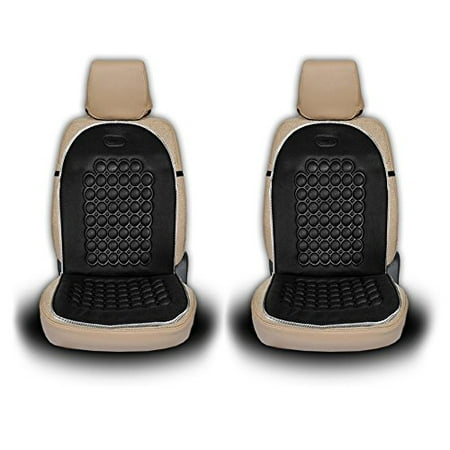 - Zento Deals 2 Pack Black Universal Magnetic Bubble Car Seat Cushion- Back Comfort, Massage Therapy, Padded Home and Office Seat Cushion