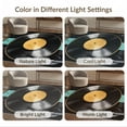thumbnail image 7 of ODIKA 9'x12' Washable Area Rug Non-Shedding, Easy Care Vintage Turntable Record With Golden Center Label Soundwave Design for Master Suite, California King, Under Bed, 7 of 7