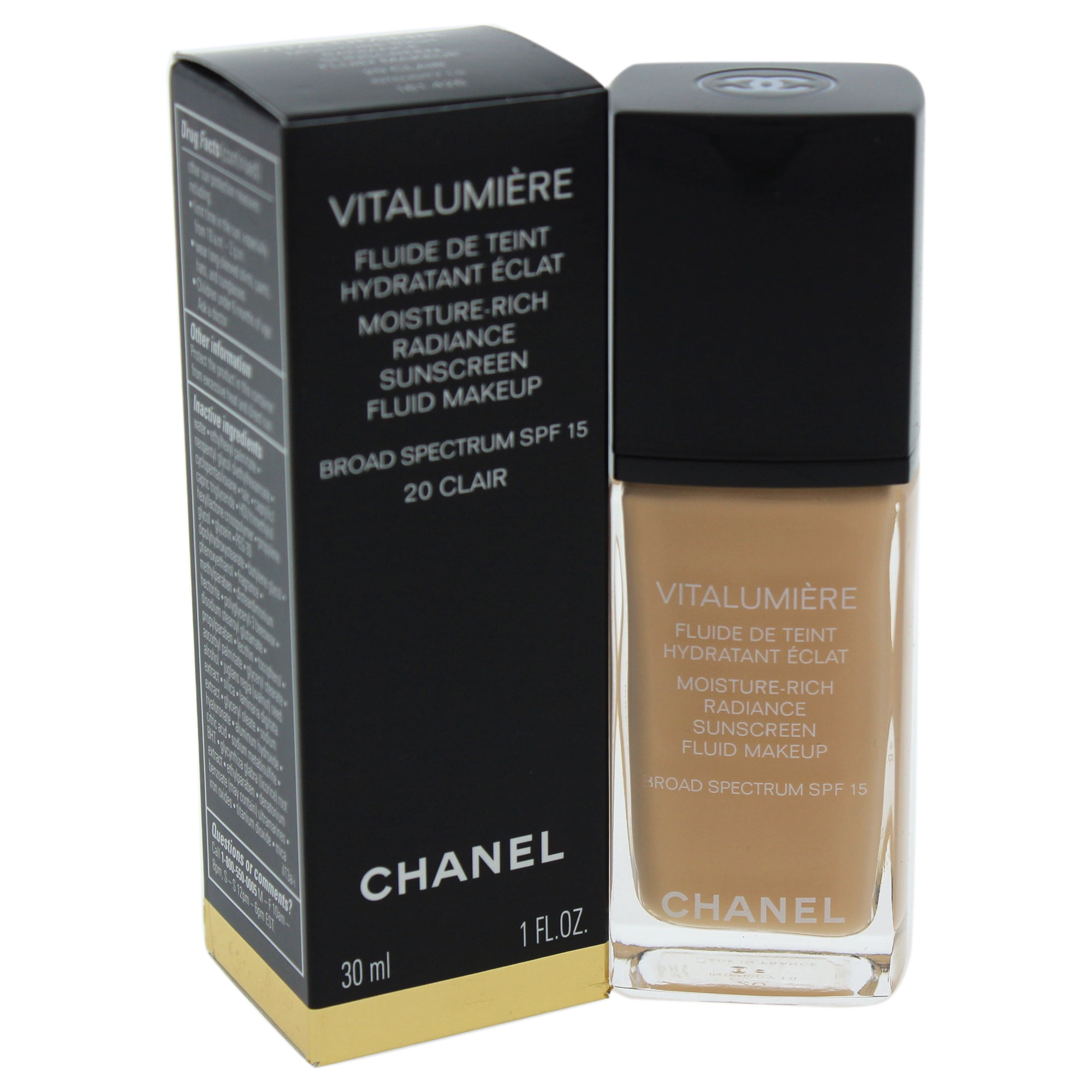 Vitalumiere Fluide Makeup SPF 15 - # 20 Clair by Chanel for Women - 1 oz  Makeup