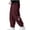 Red, variant on Stamzod Men's Pants Fashion Solid Color Stretch Waist Straight Trousers Casual Loose Workout Sweats for Men with Pocket Blue S