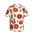 thumbnail image 2 of Kll Men'S Hawaiian Shirt Short Sleeve Button Down Beach Shirts-Fresh Red Tomato, 2 of 8