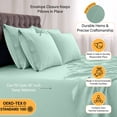 thumbnail image 5 of Lux Decor Collection Full Size Bed Sheets - Microfiber Deep Pocket Bedding Sheets & Pillowcase Sets - Spa Blue, 5 of 11
