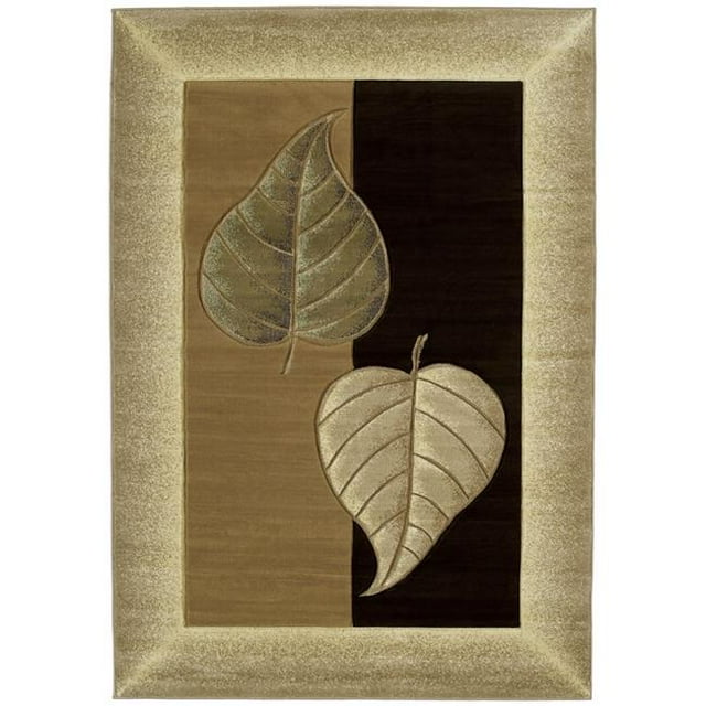 United Weavers 510 21851 28C 2 ft. 7 in. x 7 ft. 4 in. Contours Basil Runner Rug, Chocolate