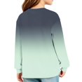 thumbnail image 6 of Girls' shirt Long Sleeve Crewneck Gradient Tops Casual Soft Baggy Pullover Sweatshirt for Kids, 6 of 6