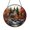 Acrylic 3.5 Inch, variant on Autumn Village Church Stained Glass Suncatcher Window Hanging, Serene Religious Landscape Art