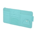 thumbnail image 1 of Organizador de Visera de Auto, Bolsa de Almacenamiento para Visera con Cremallera y Ranura Elástica con Soporte para Gafas de Sol para Tarjetas, Licencia, Organizador de Bolígrafos, Azul Claro, 1 of 1