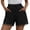 Black, variant on Hiking Shorts for Women New Women's Shorts with Elastic Waist Drawstring Fashion Loose Cutout Hem Casual Bottoms 2026 Summer Comfy Lightweight Shorts Blue M