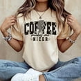 thumbnail image 5 of Coffee Makes Me Nicer Retro T-Shirt, Trendy White and Natural Tee for Stylish Women and Caffeine Lovers, 5 of 8