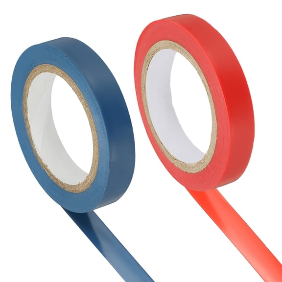 Uxcell Grip Fishing Tape, Racquet Finishing Tapes Racket Accessories Sticky Seal - Fitting for (Tennis, Badminton, Squash), 2 Pack & 32.8ft & Blue/Red