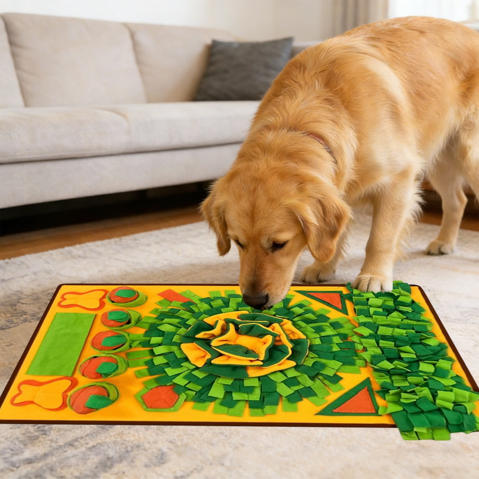 Interactive Snuffle Mat for Mental Stimulation Enrichment and Slow Feeding Puzzle Toy for Dogs