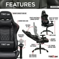 thumbnail image 3 of Techni Sport TS-5100 Ergonomic High Back Racer Style PC Gaming Chair, Carbon Fiber, Black RTA-TS51-BK, 3 of 15